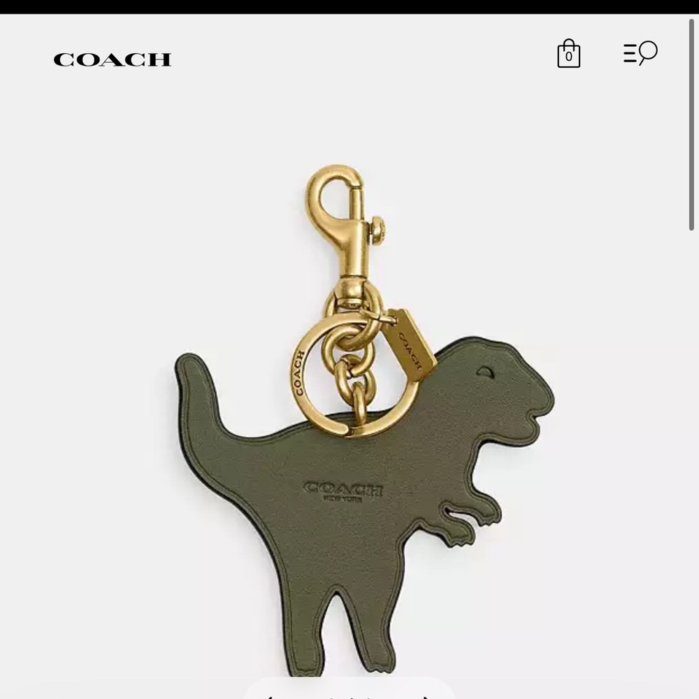 Coach Olive Dinosaur Dog Tag